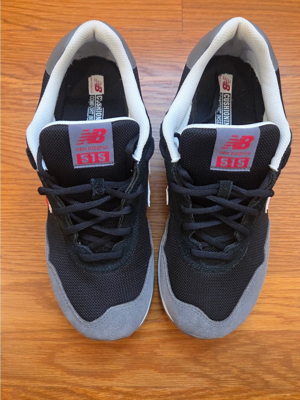 New Balance Men’s 515 Black, Red & Gray-size 11